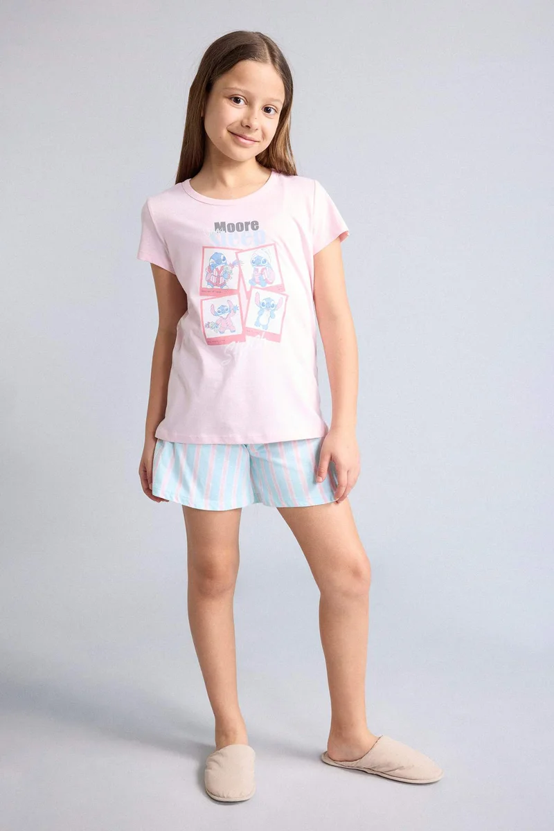 ديفاكتو 2 piece Relax Fit Lilo &amp; Stitch Licensed Knitted Pyjamas