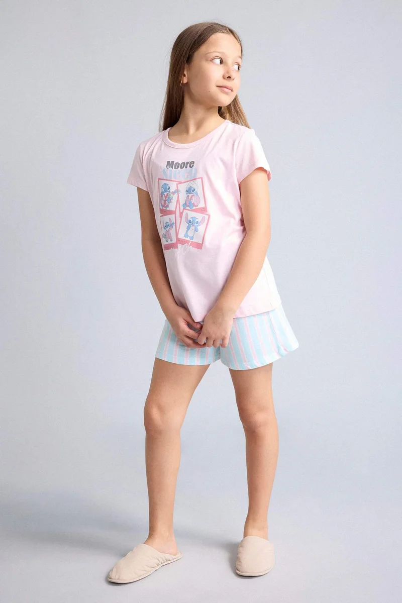 ديفاكتو 2 piece Relax Fit Lilo &amp; Stitch Licensed Knitted Pyjamas