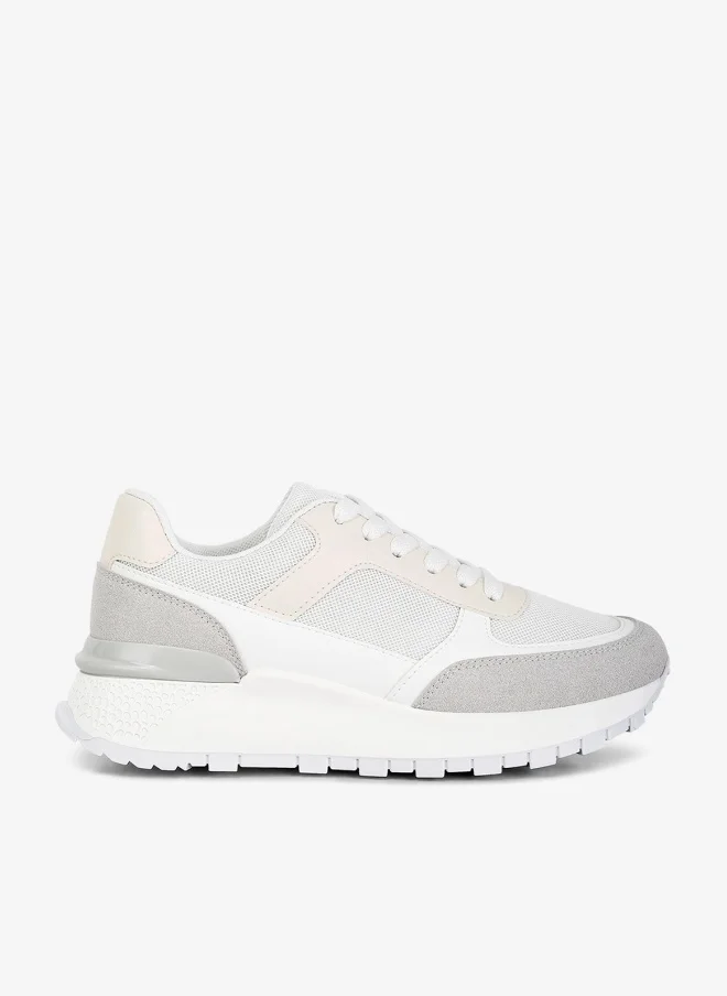 London Rag The Non-Ordinary Lace Up Sneakers in White and Grey