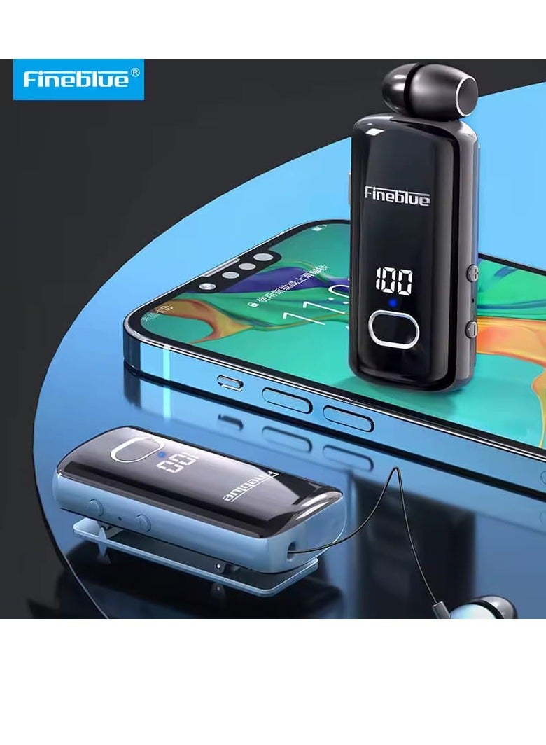 فاينبلو سماعة بلوتوث F580 قابلة للسحب مع خاصية إلغاء الضوضاء والاهتزاز وميكروفون للتحكم في مستوى الصوت وبلوتوث 5.3 - Image 2