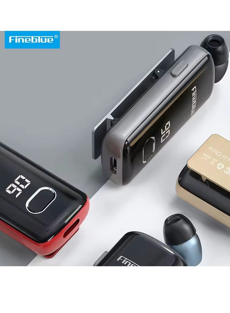 فاينبلو سماعة بلوتوث F580 قابلة للسحب مع خاصية إلغاء الضوضاء والاهتزاز وميكروفون للتحكم في مستوى الصوت وبلوتوث 5.3 - Image 3