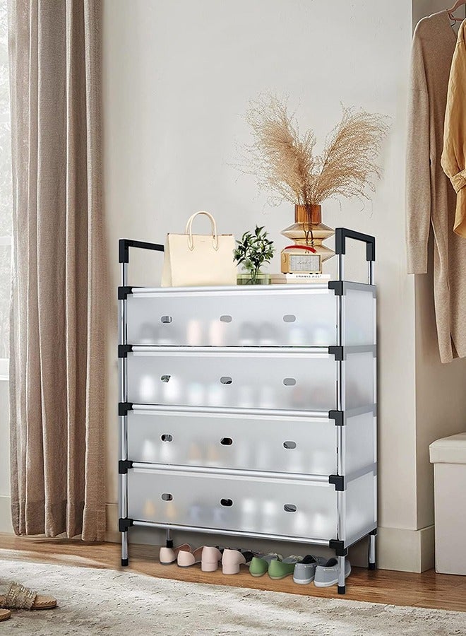 BLOOMING TIME Household Simple 5-Tier Dustproof Shoe Rack, Fully Enclosed Dustproof, Multi-Layer Storage, Classified Storage, Shoe Rack Organizer, Simple Shoe Rack For Entrance Door - Image 1