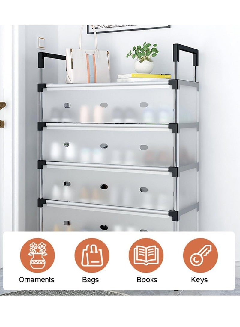 BLOOMING TIME Household Simple 5-Tier Dustproof Shoe Rack, Fully Enclosed Dustproof, Multi-Layer Storage, Classified Storage, Shoe Rack Organizer, Simple Shoe Rack For Entrance Door - Image 3