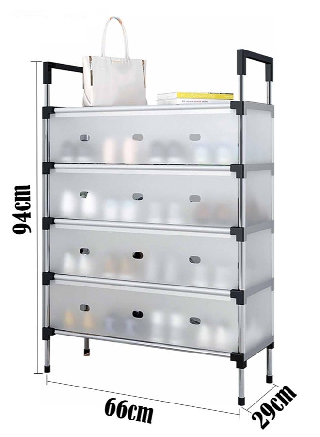 BLOOMING TIME Household Simple 5-Tier Dustproof Shoe Rack, Fully Enclosed Dustproof, Multi-Layer Storage, Classified Storage, Shoe Rack Organizer, Simple Shoe Rack For Entrance Door - Image 5