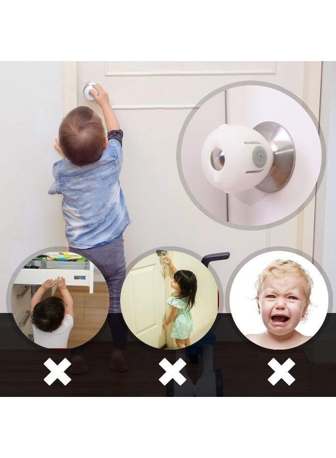 EUDEMON 6 Pack Baby Safety Door Knob Covers Door Knob Locks - Image 2