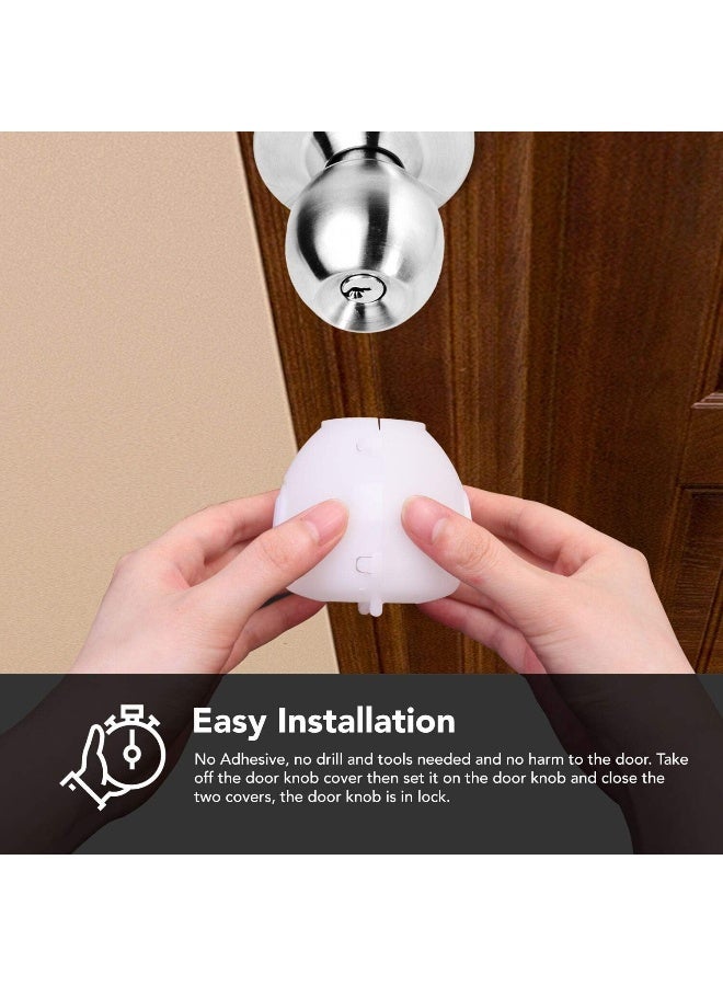 EUDEMON 6 Pack Baby Safety Door Knob Covers Door Knob Locks - Image 3