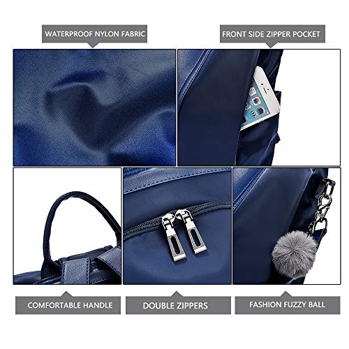PINCNEL Women Backpack Purse Waterproof Nylon Anti-theft Rucksack Lightweight Shoulder Bag - Image 5