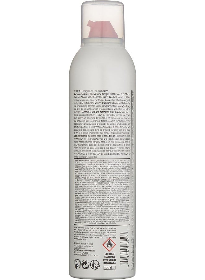 Rusk Designer Collection Thicker Thickening Mousse for Fine or Thin Hair, 8 Oz - Image 2