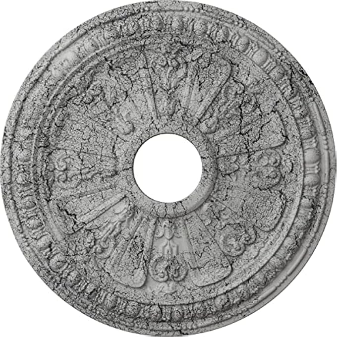 CM18RAUWC RAYMOND CEILING MEDALLION ULTRA PURE WHITE CRACKLE - Image 1