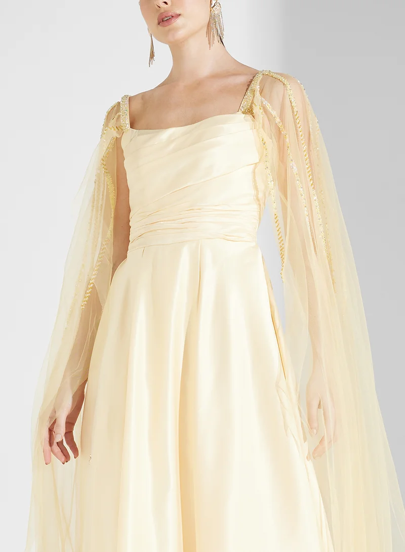 Fashion Trends by Suzy Matar Elegant Satin Gown