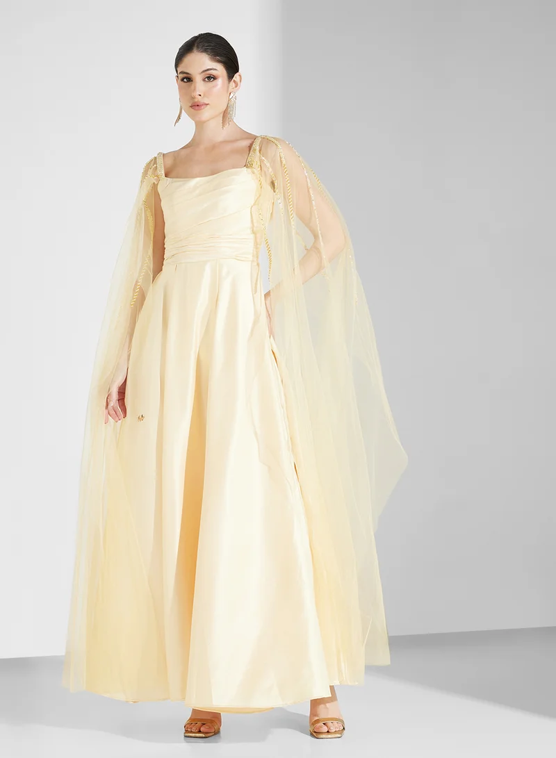 Fashion Trends by Suzy Matar Elegant Satin Gown