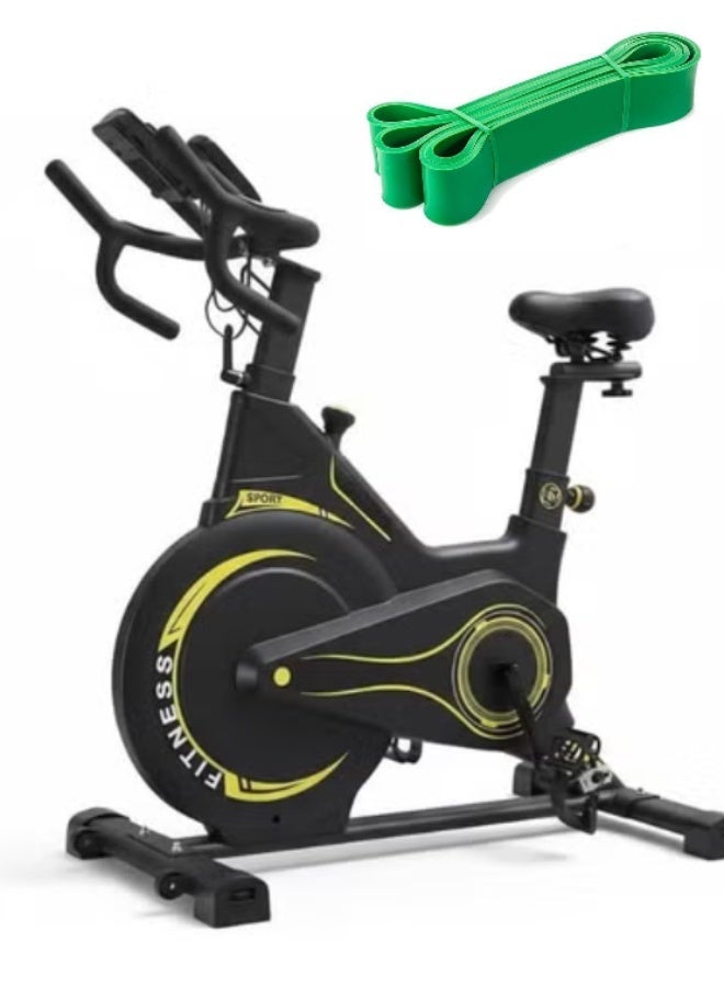 Home exercise bike for cardio and strength training with adjustable height, exercise bike (free green resistance band) - Image 1