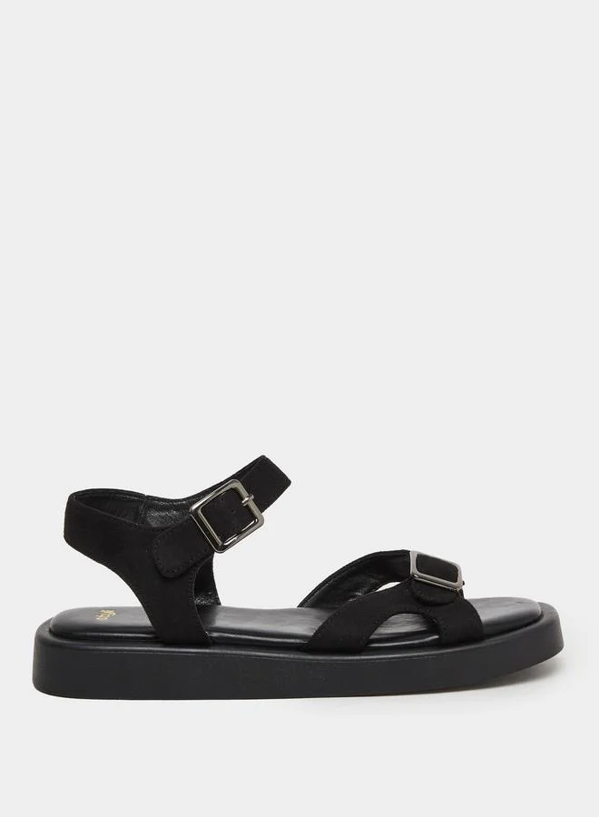 Styli Styli Classic Buckle Ankle Strap Sandals