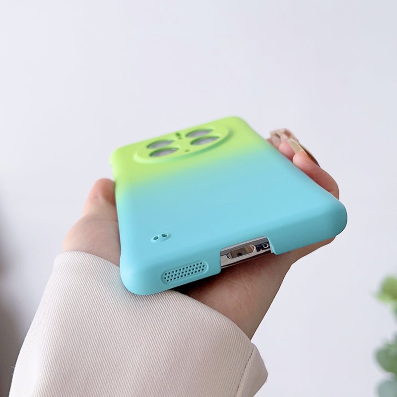 HuHa Protective Cover For Huawei Mate 50 Pro Frameless Skin Feel Gradient Phone Case(Pink Blue) - Image 4