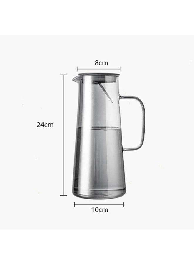 Glass set jug with 6 cups silver - Image 4