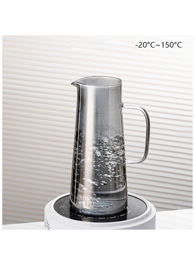 Glass set jug with 6 cups silver - Image 3