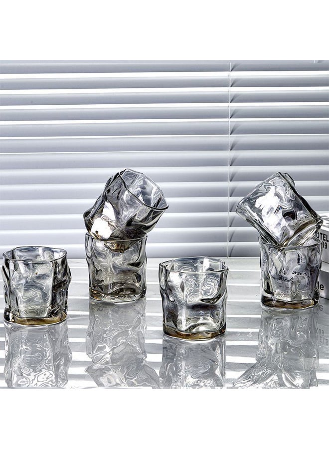 Glass set jug with 6 cups silver - Image 2