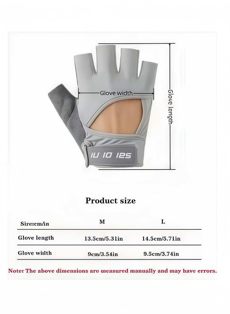 S-Quality Unisex Gym Gloves for Weight Lifting, Breathable and Anti-Slip Fitness Gloves, Comfortable and Durable Exercise Gloves, Grey - Image 2