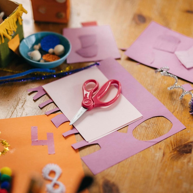 Fiskars 5 PointedTip Scissors for Kids 47  Scissors for School or Crafting  Back to School Supplies  Pink - Image 2