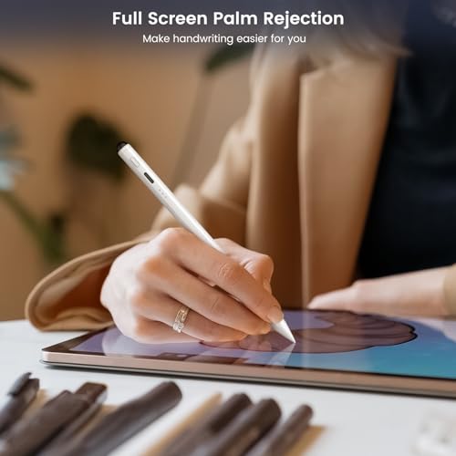 STYLUSHOME Pencil for Apple iPad 11th/10th/9th, 2X Fast Charge Stylus Pen for iPad, Palm Rejection, Tilt Sensitivity, Compatible with iPad A16/10/9/8/7/6, Pro M4/13/12.9"/11", Air M3/M2/5/4/3, Mini 7/6/5 - Image 5