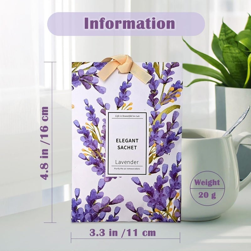 كاست ويف أكياس معطرة باللافندر، عبوة من 4 أكياس منعشة لخزائن الملابس والأدراج والسيارات والمزيد، طارد طبيعي للعث وأكياس عطر طويلة الأمد - Image 4