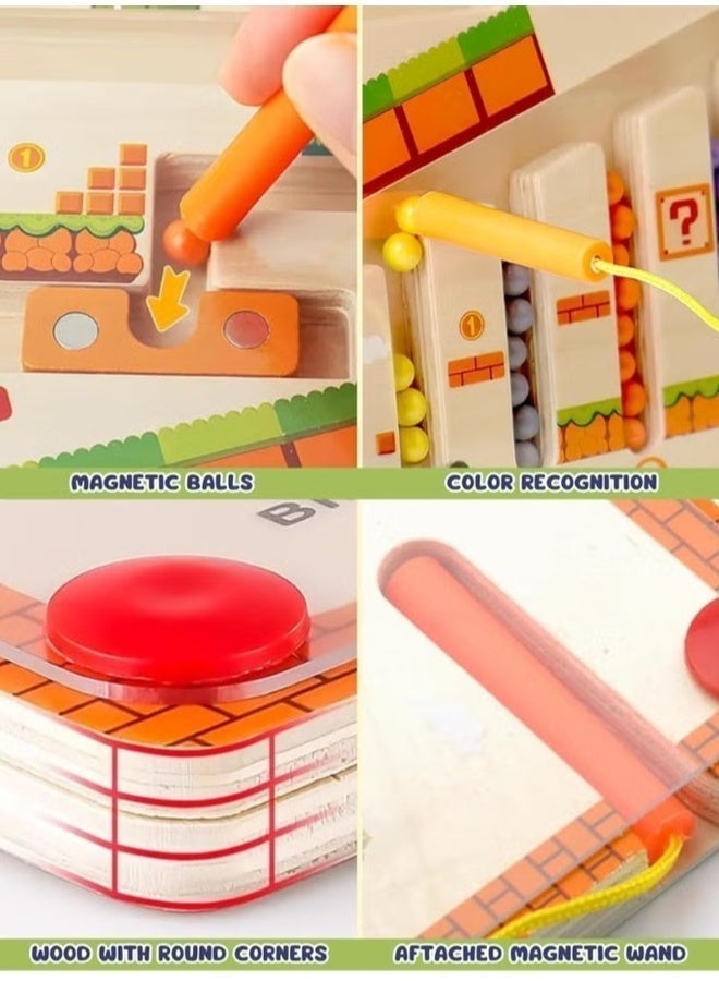 Funny Magnetic Color & Number Maze Board – 2-in-1 Educational Puzzle for Toddlers, Color Sorting & Counting Learning Toy, Preschool Montessori Toy for Kids Ages 3+  (Large) - Image 4