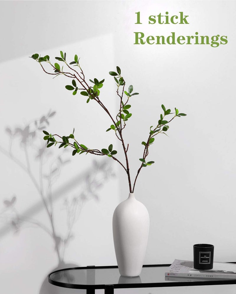 HWL Artificial Plant 43.3 Inch Green Branches Leaf Shop Garden Office Home Decoration (6 pcs) - Image 3