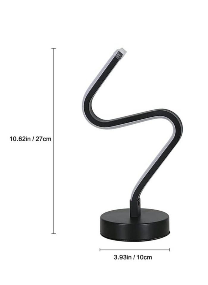 Goeco LED Table Lamps, Black Aluminium Bedside Lamp, Cold White  - Image 2
