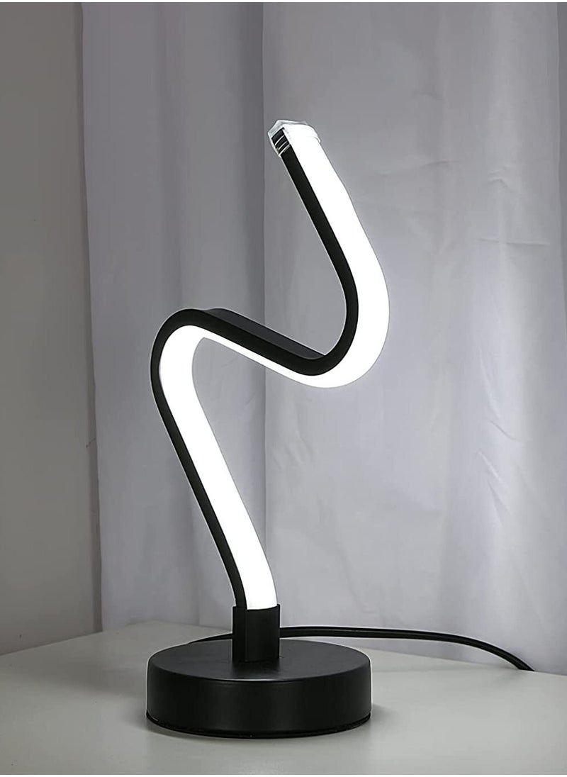 Goeco LED Table Lamps, Black Aluminium Bedside Lamp, Cold White  - Image 3