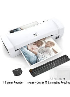 OSMILE OSMILE SL200 A4A5A6 Laminator,Hot And Cold Laminating Machine,Thermal Lamination for A4/A5/4R with 15 Laminating Sheets, Personal Laminator with Paper Trimmer and Corner Rounder for Home Office School  - Image 1