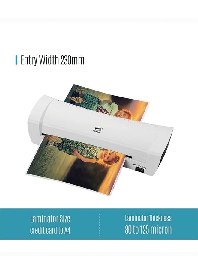 OSMILE - OSMILE SL200 A4A5A6 Laminator,Hot And Cold Laminating Machine,Thermal Lamination for A4/A5/4R with 15 Laminating Sheets, Personal Laminator with Paper Trimmer and Corner Rounder for Home Office School - Image 1