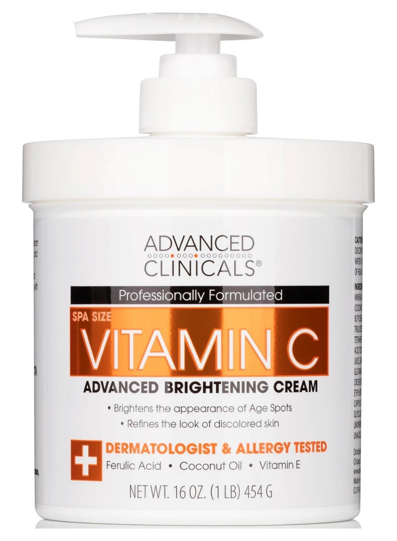 Advanced Clinicals Vitamin C Advanced Brightening Cream 454grams (Packaging may Vary) - Image 1