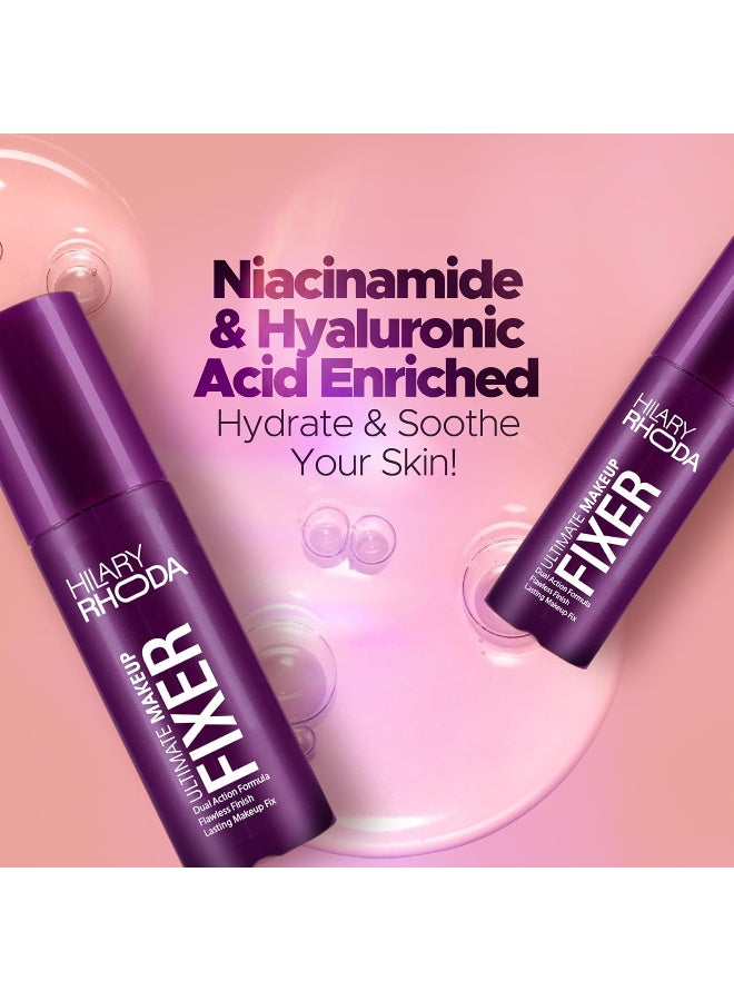 Hilary Rhoda Ultimate Makeup Fixer Setting Spray 100ml | Infused with Niacinamide & Hyaluronic Acid | Hydrates, Soothes & Refreshes Skin - Image 4