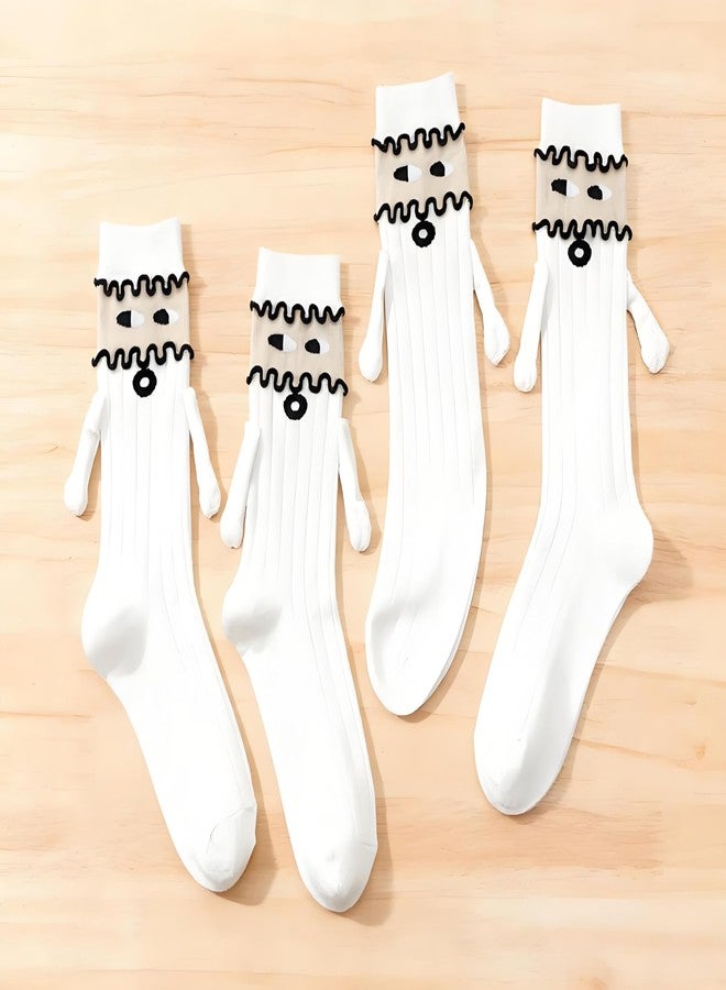 ESPETIO Funny Socks for Couples Friends, Crazy Novelty Magnetic Holding Hands Socks Cute Valentine’s Day Christmas Birthday Gifts for Adults Women Men Bestie Lovers - Image 4