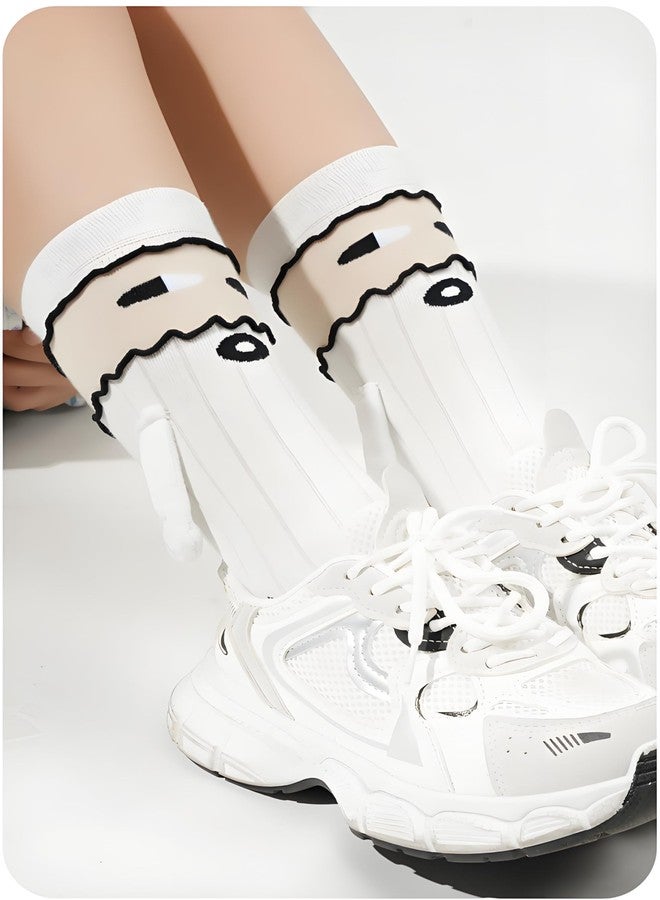 ESPETIO Funny Socks for Couples Friends, Crazy Novelty Magnetic Holding Hands Socks Cute Valentine’s Day Christmas Birthday Gifts for Adults Women Men Bestie Lovers - Image 2