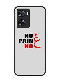 Stylizedd Rugged Black edge case for Oppo A57 4G/Oppo A77 4G/Oppo A77s Slim fit Soft Case Flexible Rubber Edges Anti Drop TPU Gel Thin Cover - No Pain No Gain  - Image 1