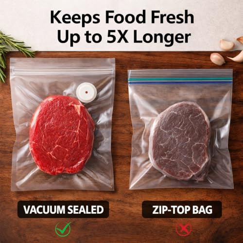 talisleskye Vacuum Seal Bags,Bags for Compact Vacuum Sealer,Reusable Vacuum Sealer Bags,Small Vacuum Seal Bags (13.4 * 11.8inch) 20pcs. - Image 2
