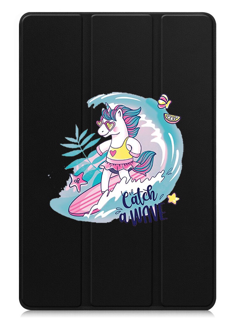 Theodor - Protective Flip Case For Huawei MatePad Pro 11 (2024) With Trifold Stand Auto Wake Sleep Shockproof Cover Catch a wave - Image 1