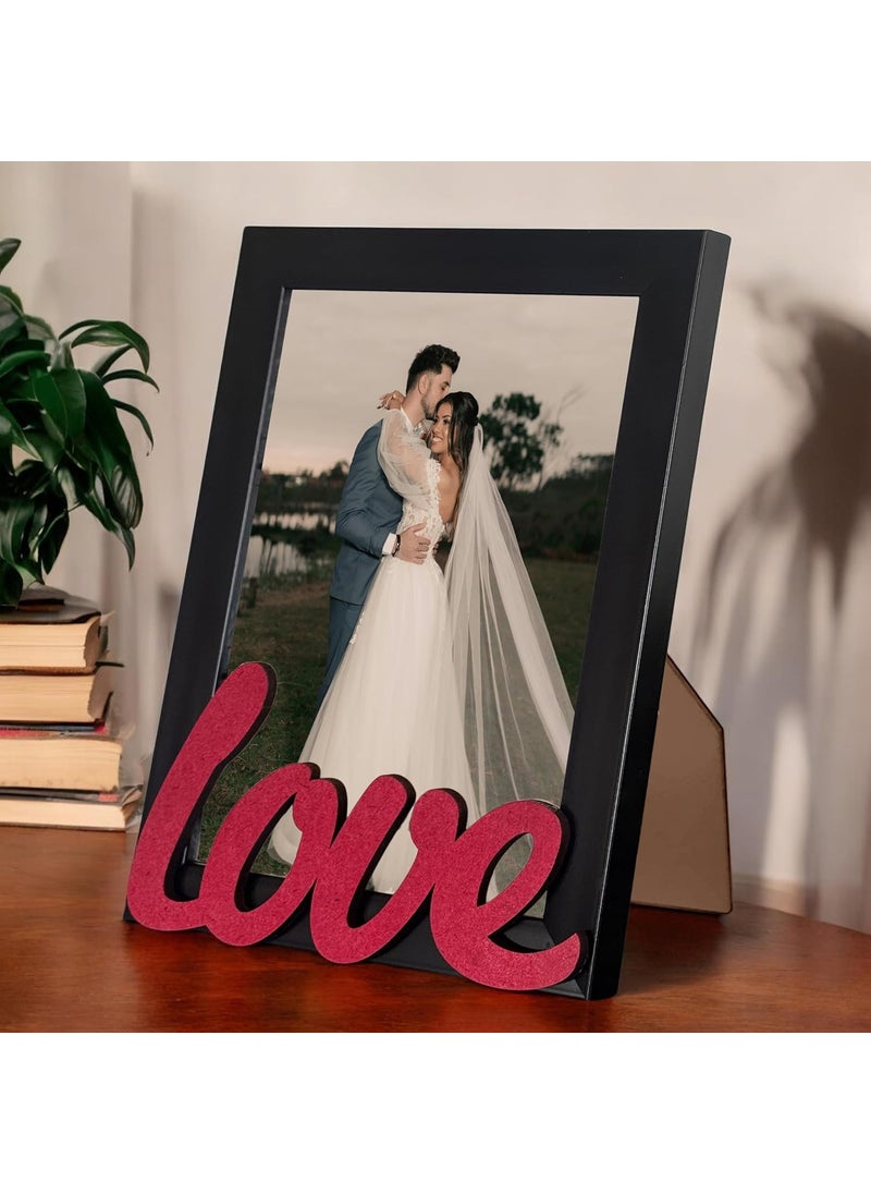 Art Street Art Street - Love Table Photo Frame red and Black for Valentine Day(Photo Size 6X8) Photo Gift/Love Gift/Valentine Gift  - Image 1