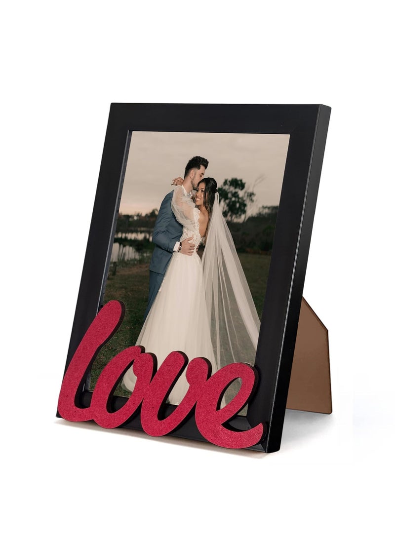 Art Street Art Street - Love Table Photo Frame red and Black for Valentine Day(Photo Size 6X8) Photo Gift/Love Gift/Valentine Gift  - Image 3