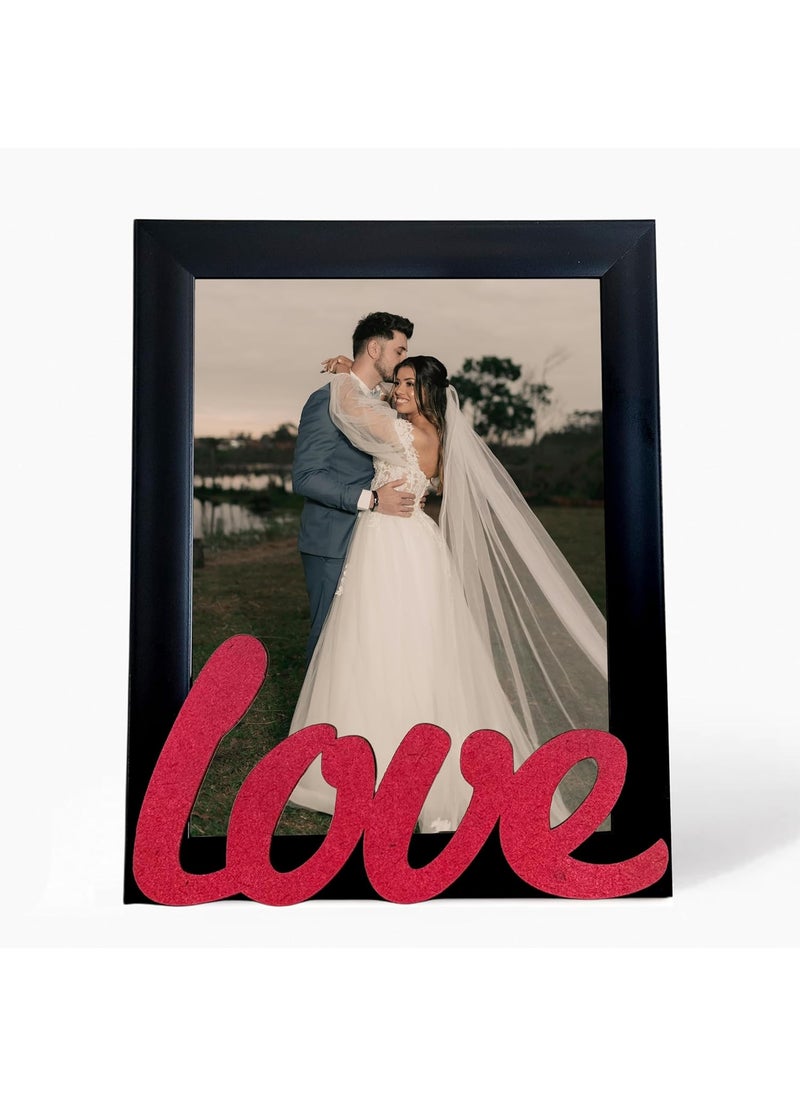 Art Street Art Street - Love Table Photo Frame red and Black for Valentine Day(Photo Size 6X8) Photo Gift/Love Gift/Valentine Gift  - Image 2
