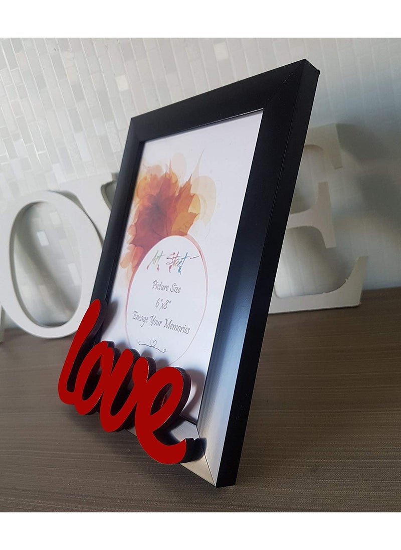 Art Street Art Street - Love Table Photo Frame red and Black for Valentine Day(Photo Size 6X8) Photo Gift/Love Gift/Valentine Gift  - Image 4