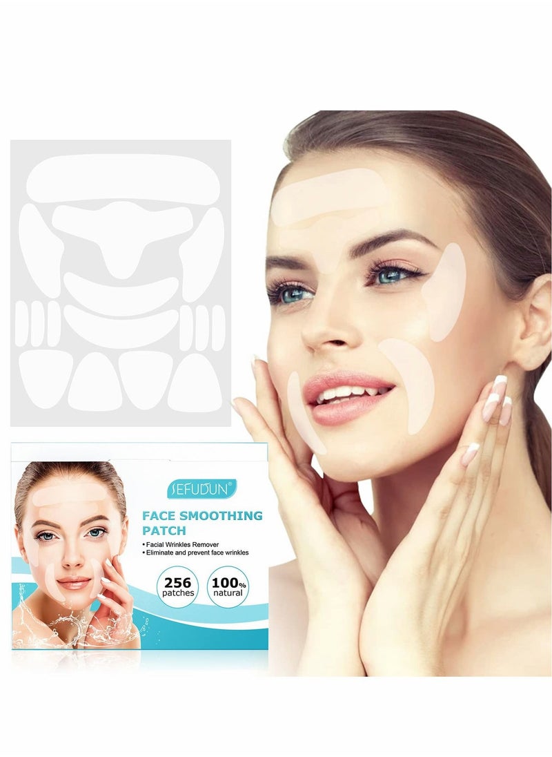 Y&D - Wrinkle Patches for Face, Pads 256Pcs While Sleeping Helps Neck, Eye, Reusable, Forehead - Clear, Treatment to Reduce Fine Lines, Frown Lines,Smile Line - Image 1