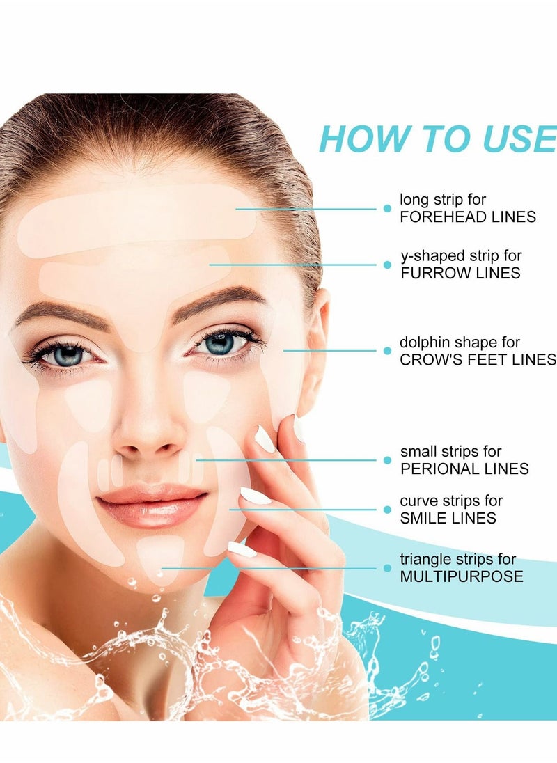 Y&D - Wrinkle Patches for Face, Pads 256Pcs While Sleeping Helps Neck, Eye, Reusable, Forehead - Clear, Treatment to Reduce Fine Lines, Frown Lines,Smile Line - Image 1