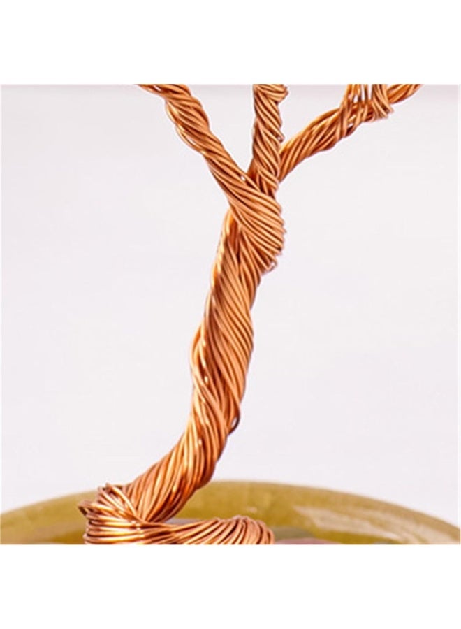 Tanyaz Money Tree Decor Gemstone Tree Feng Shui Crystals Stones Gifts Home Office Decor Desk Decorations Home Living Room(Yellow) - Image 2