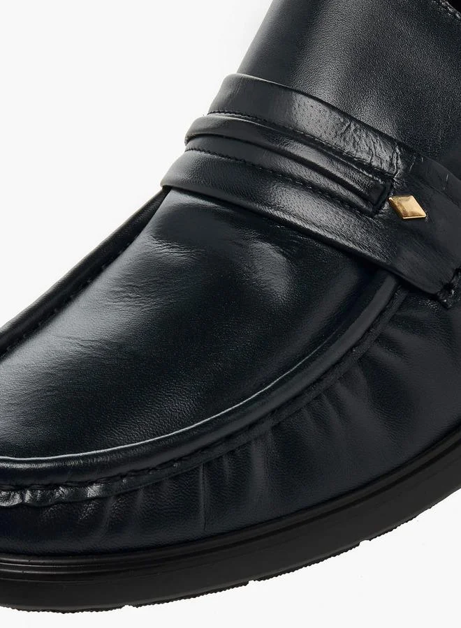 Pinosos BLACK Men Slip-On Genuine Leather Loafers for Men | Best Price UAE