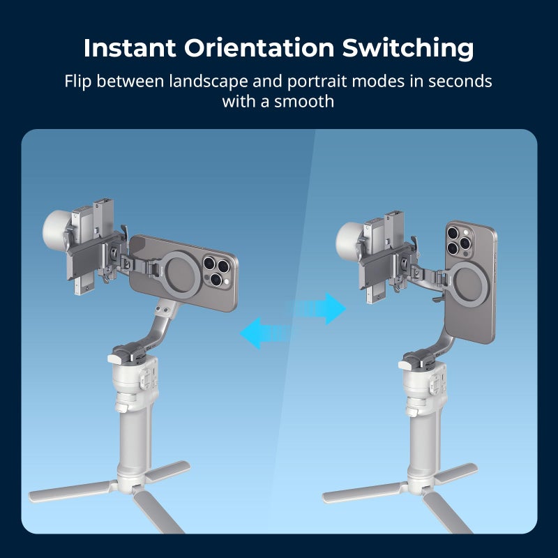 SMALLRIG حامل هاتف معدني SMALLRIG مع قاعدة متوافقة مع معيار Arca، متوافق مع DJI RS 4 Mini، دعم للهواتف الذكية مع قاعدة باردة، حامل ثلاثي القوائم للهاتف لجهاز iPhone 17/16/15 وغيرها - 5339 - Image 5