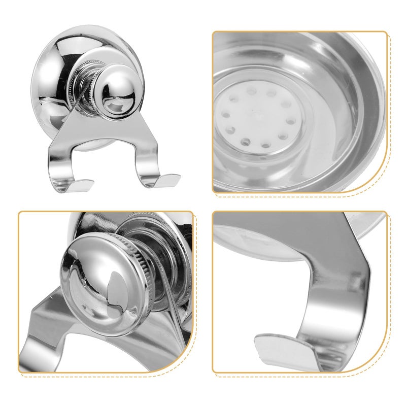 Stainless Steel Suction Cup Hooks 2 Pack For Glass Window Bathroom Wall Kitchen Towel Holder - Image 3