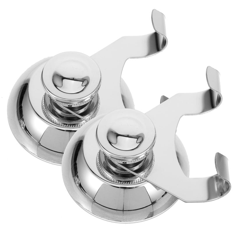 Stainless Steel Suction Cup Hooks 2 Pack For Glass Window Bathroom Wall Kitchen Towel Holder - Image 2