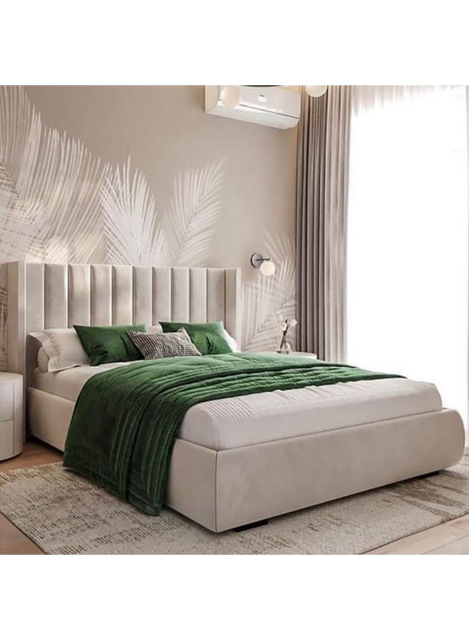 Joints سرير خشب بيج 120x120x195